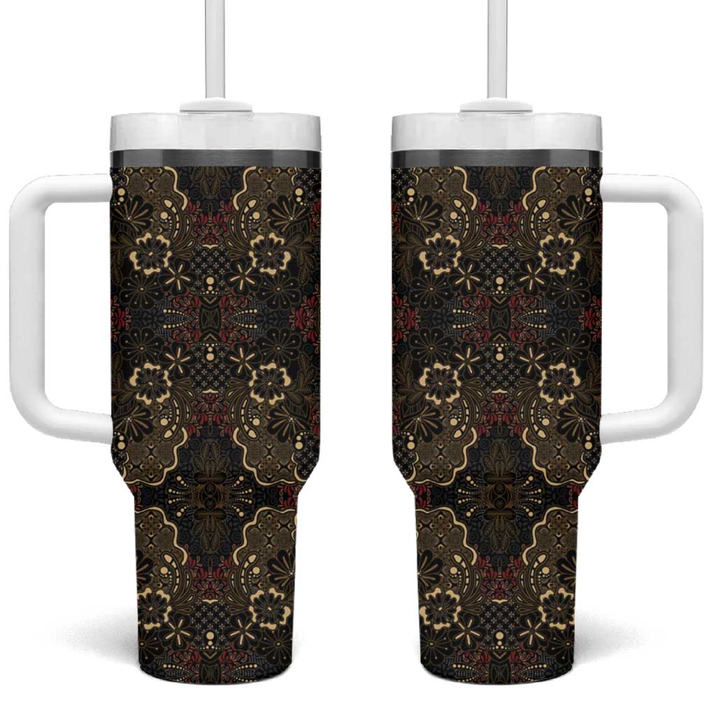 Indonesia Javanese Batik Tumbler With Handle Nelson Mandela Madiba Vintage Style - Wonder Print Shop