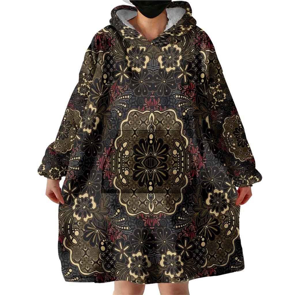 Indonesia Javanese Batik Wearable Blanket Hoodie Nelson Mandela Madiba Vintage Style - Wonder Print Shop