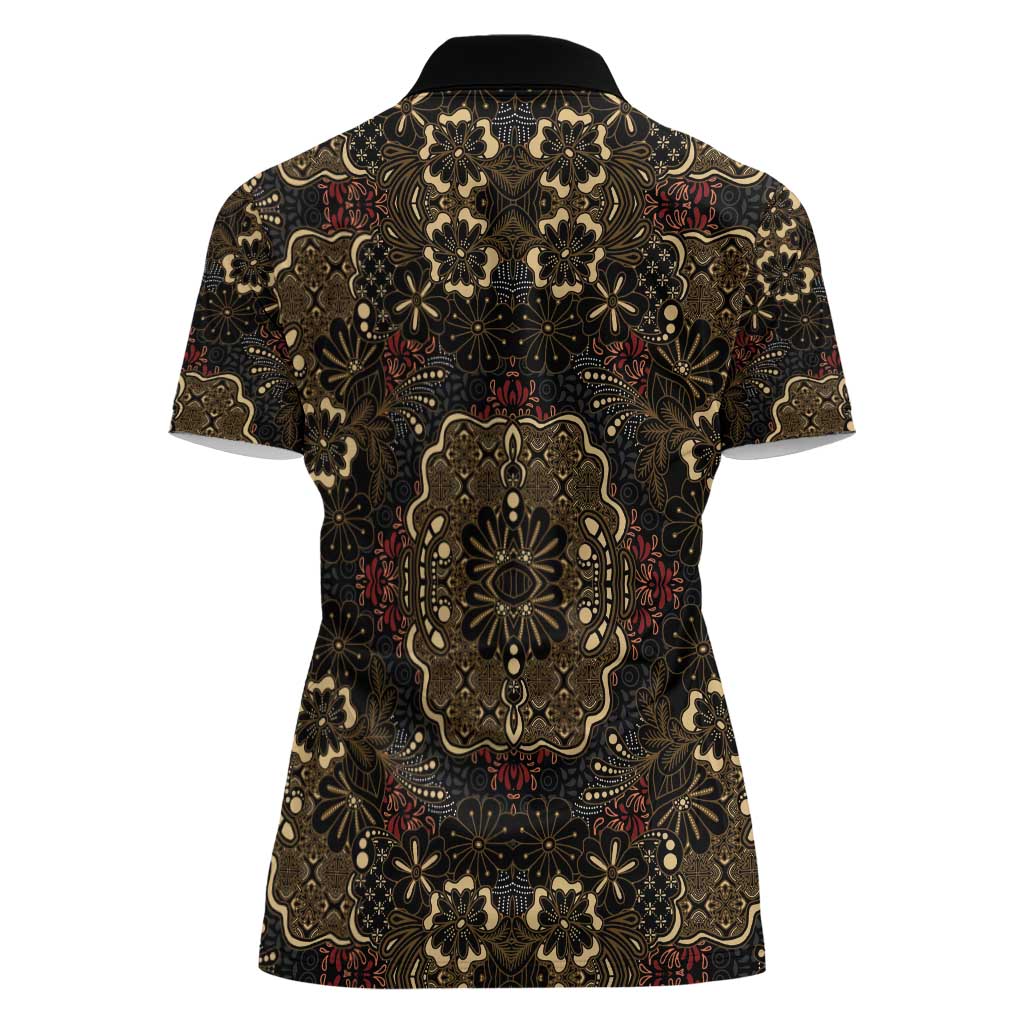 Indonesia Javanese Batik Women Polo Shirt Nelson Mandela Madiba Vintage Style - Wonder Print Shop
