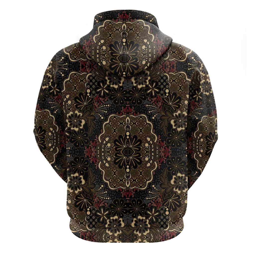 Indonesia Javanese Batik Zip Hoodie Nelson Mandela Madiba Vintage Style - Wonder Print Shop