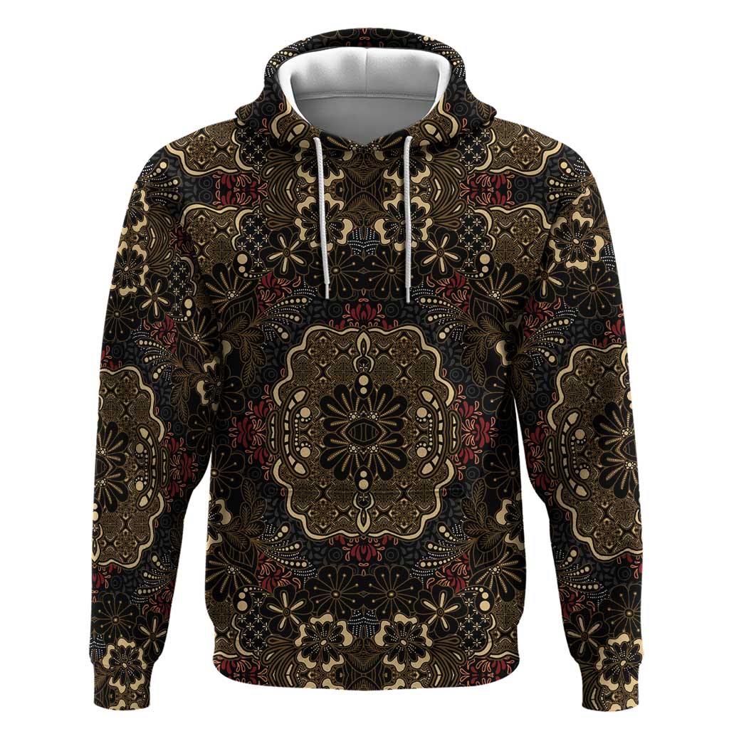 Indonesia Javanese Batik Zip Hoodie Nelson Mandela Madiba Vintage Style - Wonder Print Shop