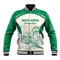 Custom South Africa Cricket Baseball Jacket Protea Fire - Wonder Print Shop