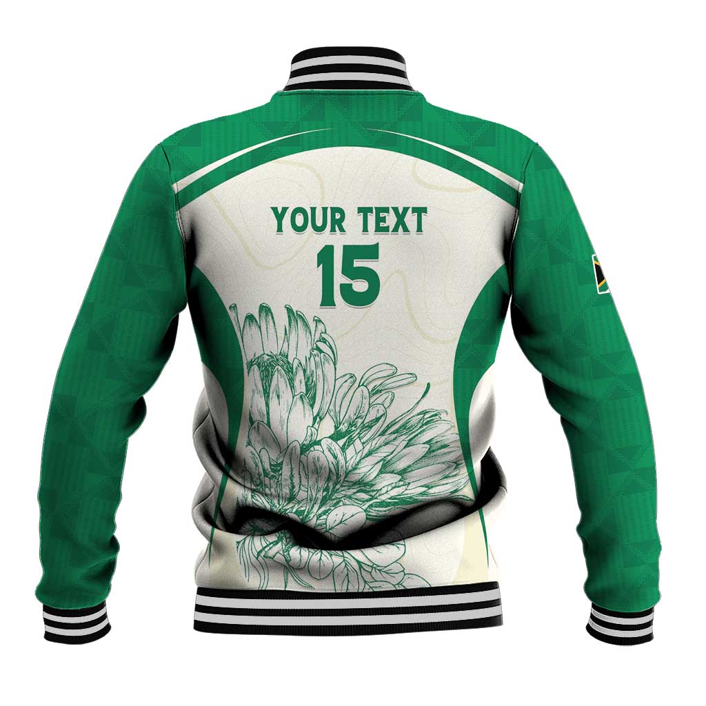 Custom South Africa Cricket Baseball Jacket Protea Fire - Wonder Print Shop