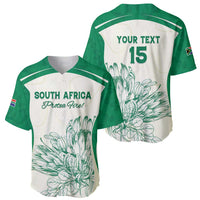 Custom South Africa Cricket Baseball Jersey Protea Fire - Wonder Print Shop