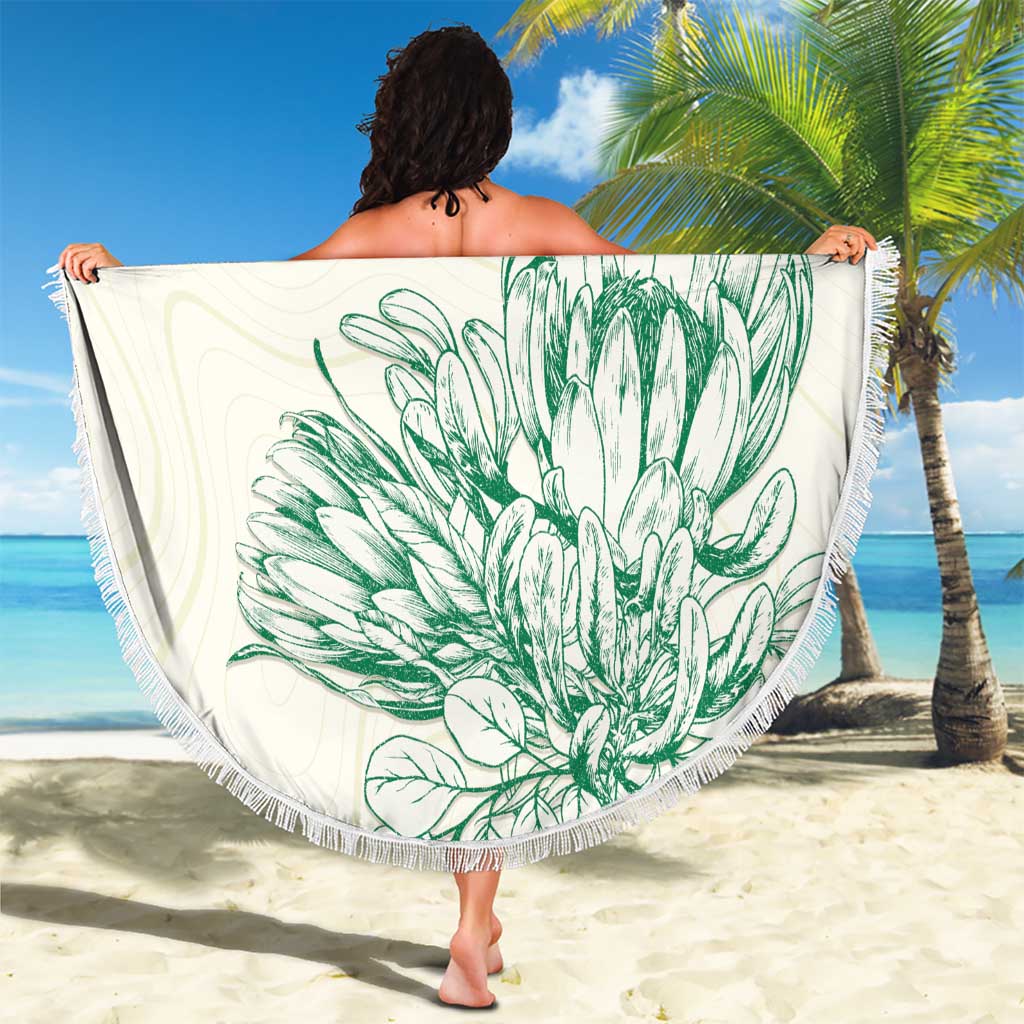 South Africa Cricket Beach Blanket Protea Fire - Wonder Print Shop