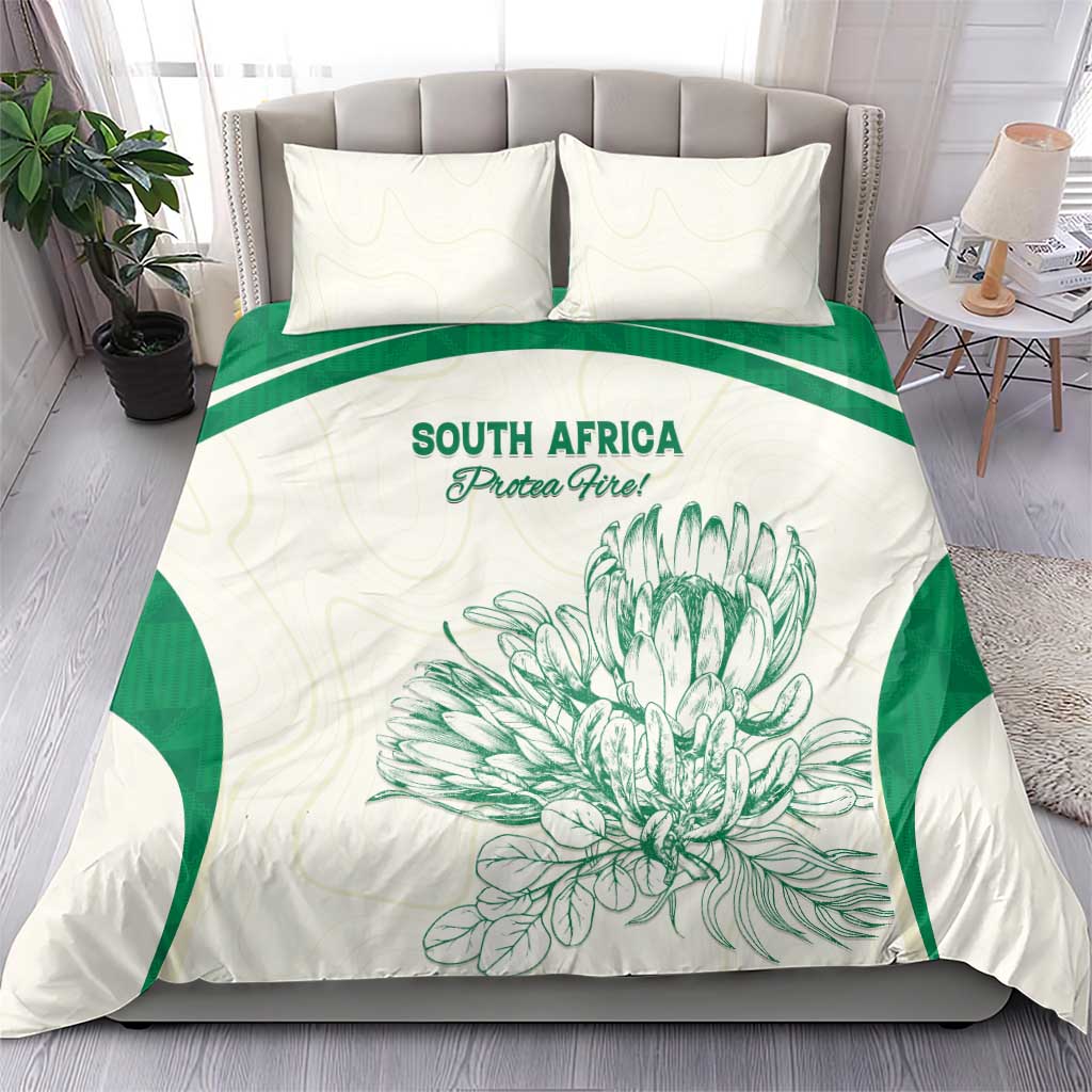 South Africa Cricket Bedding Set Protea Fire - Wonder Print Shop
