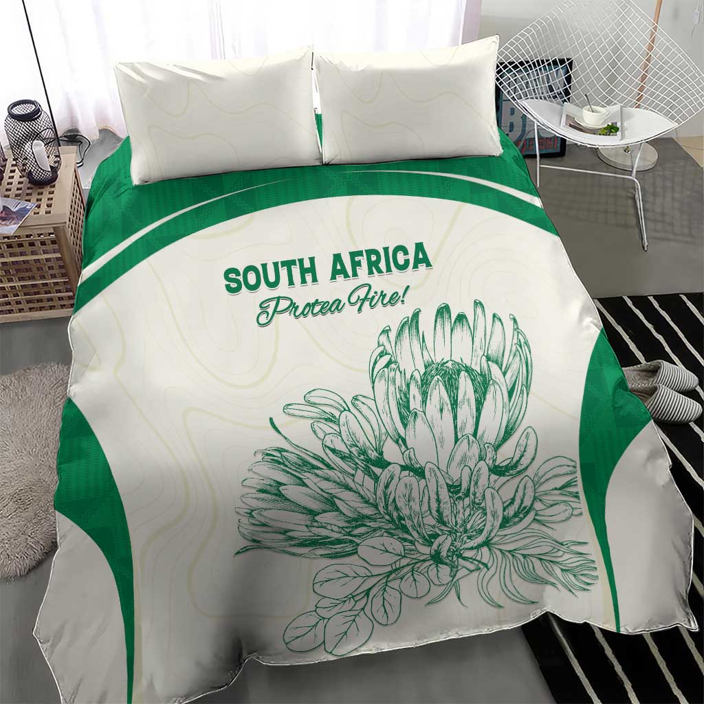 South Africa Cricket Bedding Set Protea Fire - Wonder Print Shop