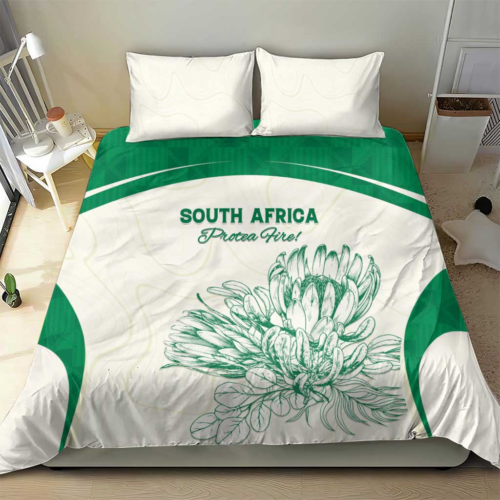 South Africa Cricket Bedding Set Protea Fire - Wonder Print Shop
