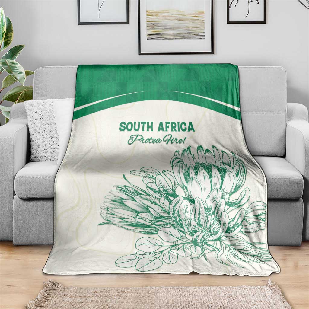 South Africa Cricket Blanket Protea Fire - Wonder Print Shop