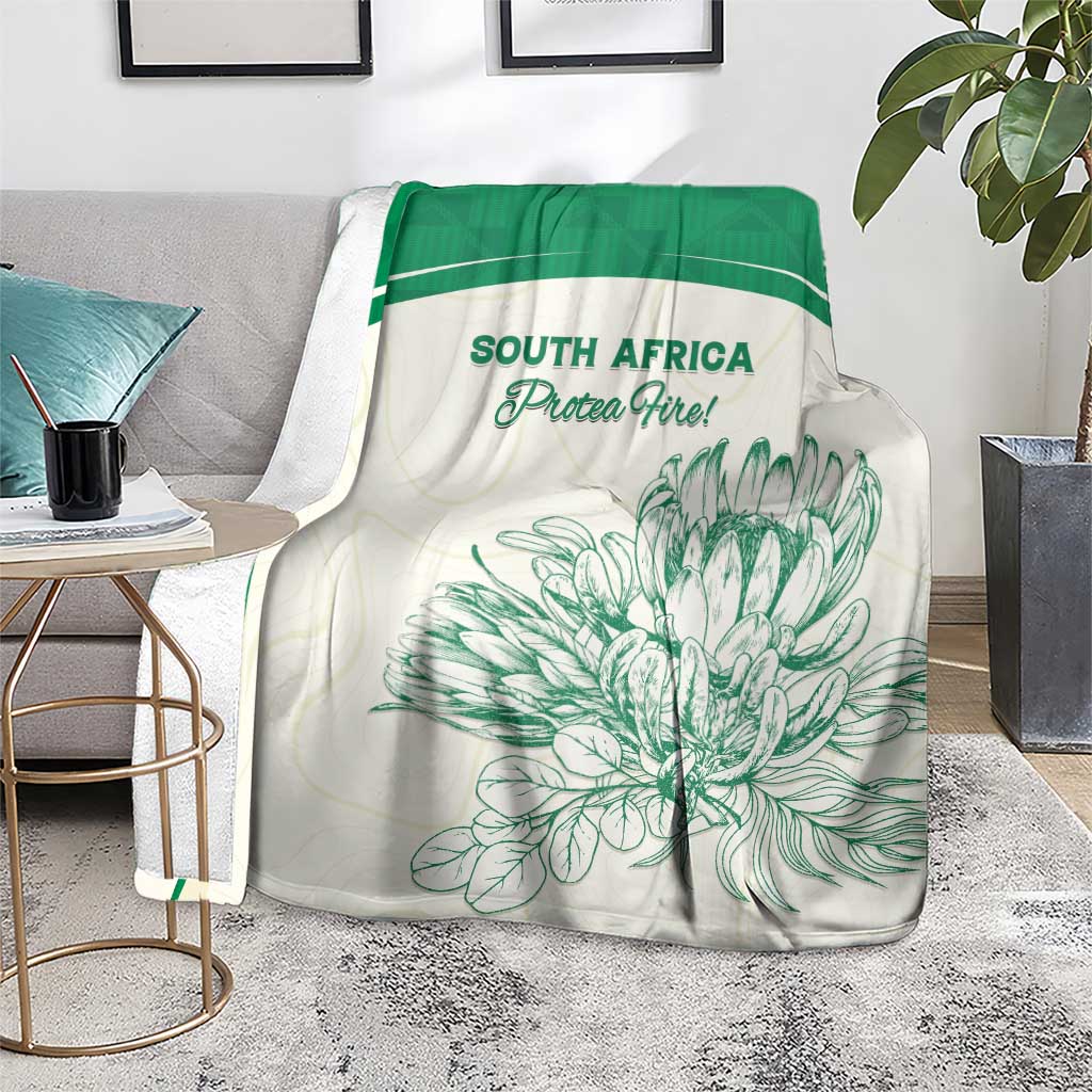 South Africa Cricket Blanket Protea Fire - Wonder Print Shop