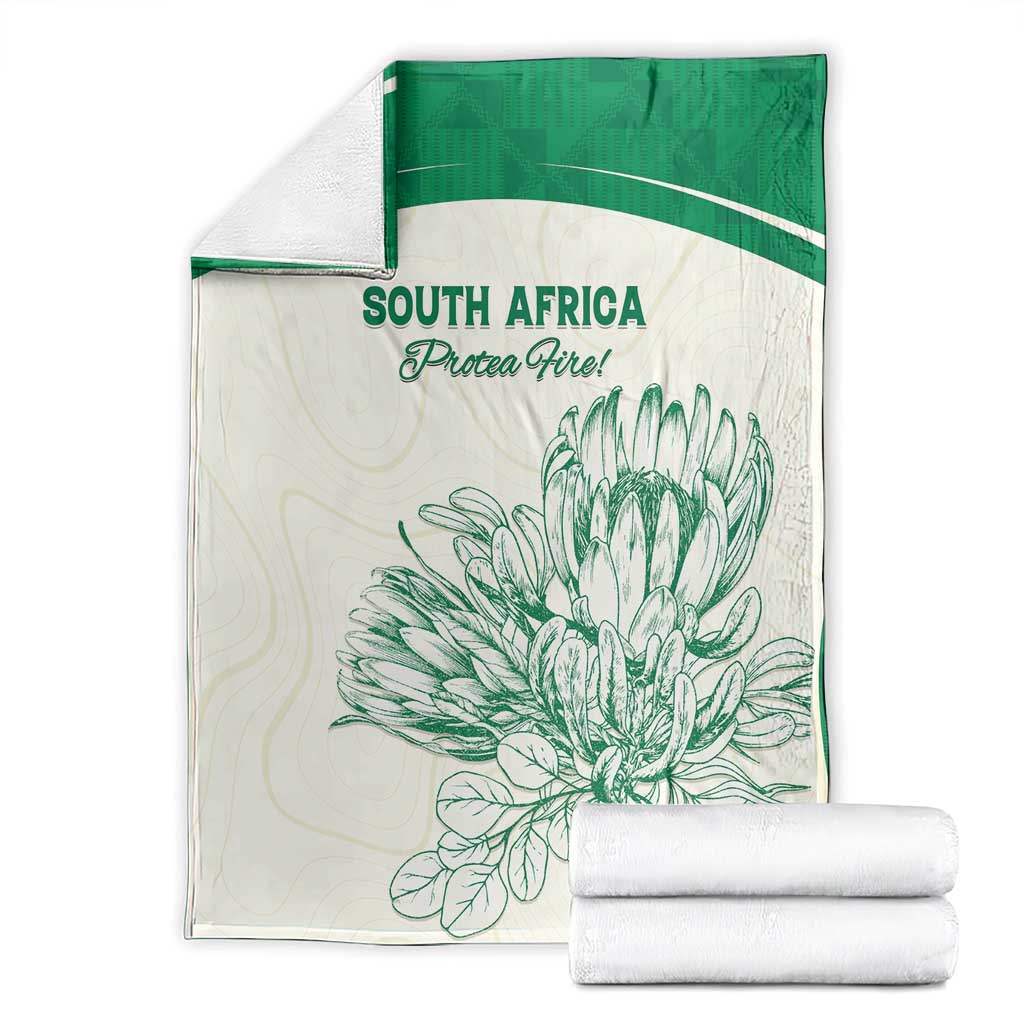 South Africa Cricket Blanket Protea Fire - Wonder Print Shop