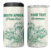 Custom South Africa Cricket 4 in 1 Can Cooler Tumbler Protea Fire - Wonder Print Shop