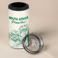 Custom South Africa Cricket 4 in 1 Can Cooler Tumbler Protea Fire - Wonder Print Shop