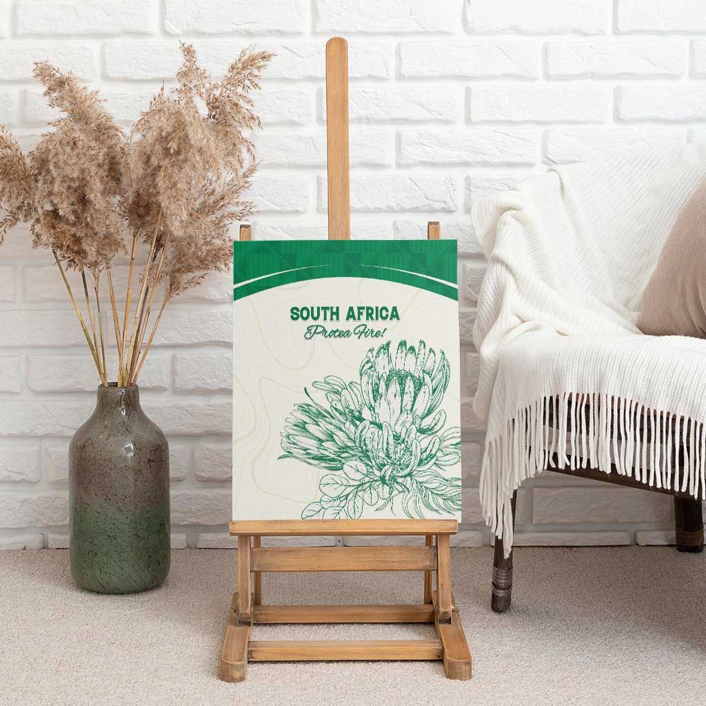 South Africa Cricket Canvas Wall Art Protea Fire - Wonder Print Shop