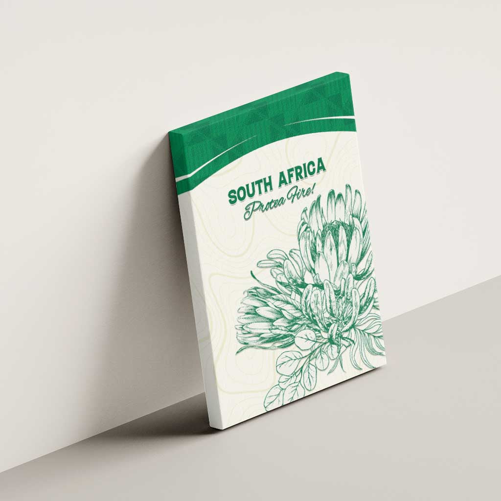 South Africa Cricket Canvas Wall Art Protea Fire - Wonder Print Shop