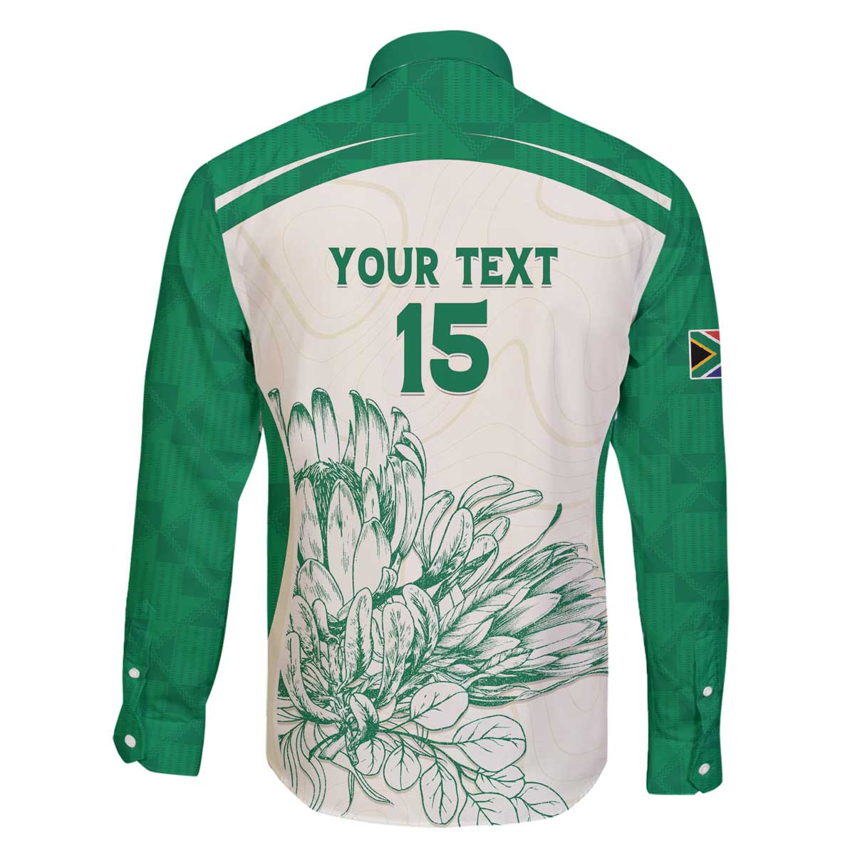 Custom South Africa Cricket Family Matching Off The Shoulder Long Sleeve Dress and Hawaiian Shirt Protea Fire - Wonder Print Shop
