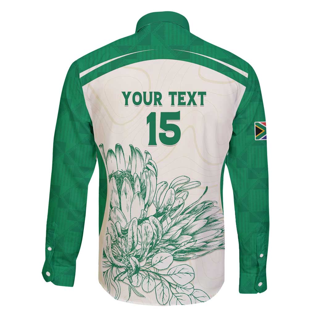 Custom South Africa Cricket Family Matching Off Shoulder Maxi Dress and Hawaiian Shirt Protea Fire - Wonder Print Shop