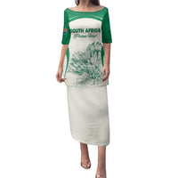 Custom South Africa Cricket Family Matching Puletasi and Hawaiian Shirt Protea Fire - Wonder Print Shop