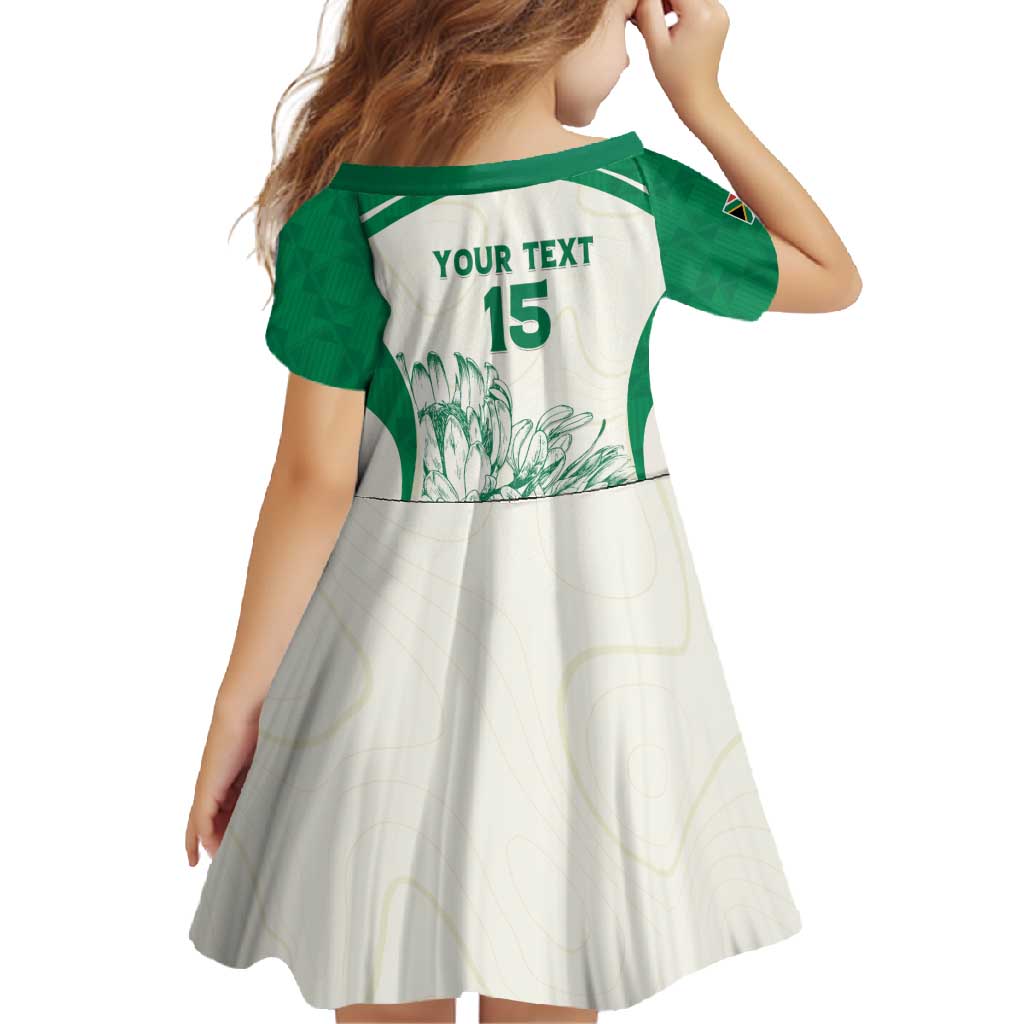 Custom South Africa Cricket Family Matching Summer Maxi Dress and Hawaiian Shirt Protea Fire - Wonder Print Shop