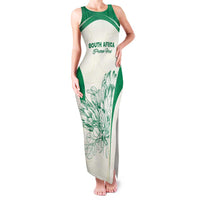 Custom South Africa Cricket Family Matching Tank Maxi Dress and Hawaiian Shirt Protea Fire - Wonder Print Shop