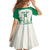 Custom South Africa Cricket Kid Short Sleeve Dress Protea Fire - Wonder Print Shop