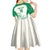 Custom South Africa Cricket Kid Short Sleeve Dress Protea Fire - Wonder Print Shop