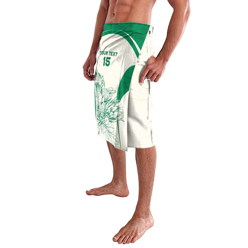 Custom South Africa Cricket Lavalava Protea Fire - Wonder Print Shop