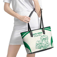 South Africa Cricket Leather Tote Bag Protea Fire - Wonder Print Shop
