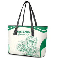 South Africa Cricket Leather Tote Bag Protea Fire - Wonder Print Shop