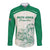 Custom South Africa Cricket Long Sleeve Button Shirt Protea Fire - Wonder Print Shop