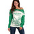 Custom South Africa Cricket Off Shoulder Sweater Protea Fire - Wonder Print Shop