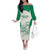 Custom South Africa Cricket Off The Shoulder Long Sleeve Dress Protea Fire - Wonder Print Shop