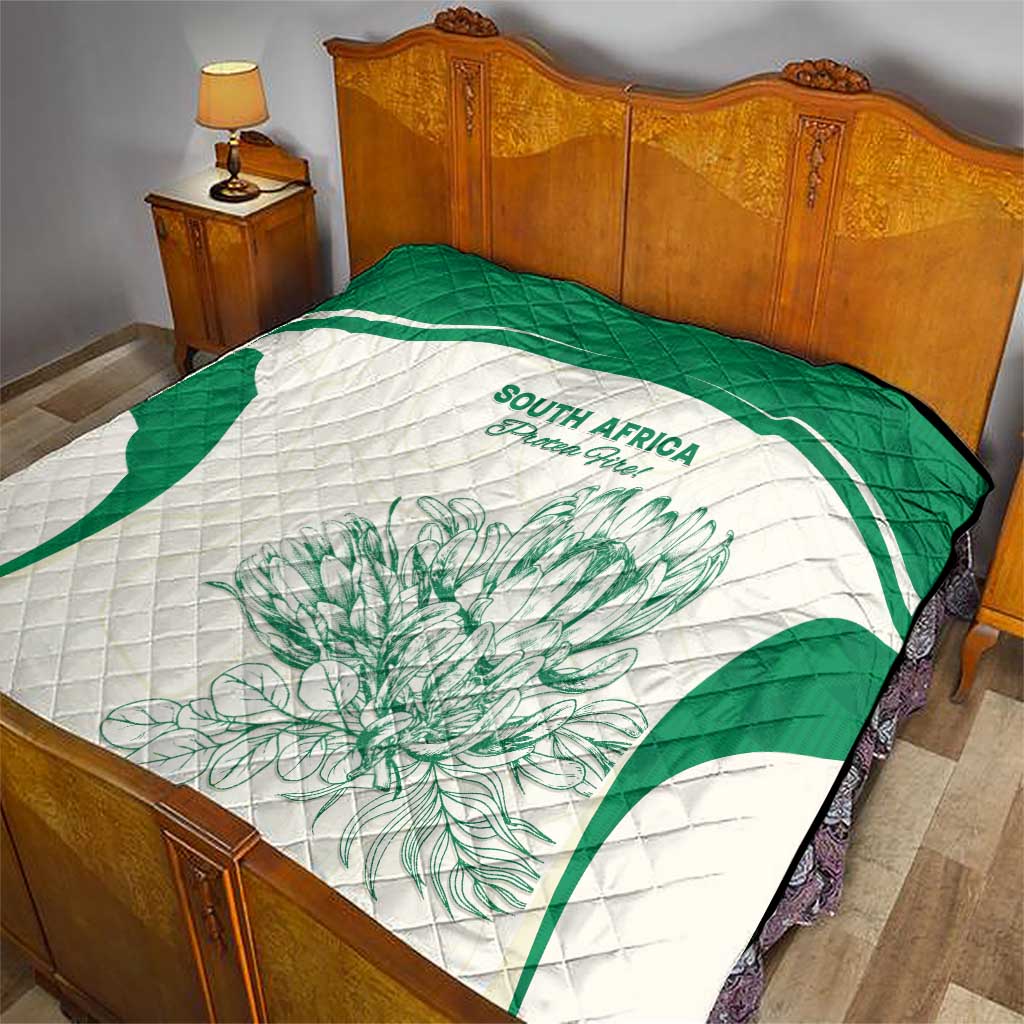 South Africa Cricket Quilt Protea Fire - Wonder Print Shop