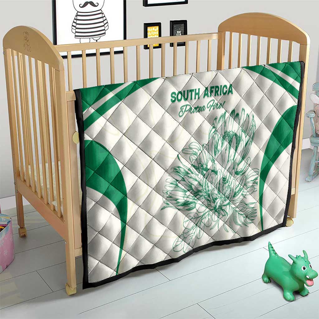 South Africa Cricket Quilt Protea Fire - Wonder Print Shop