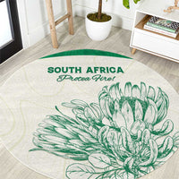 South Africa Cricket Round Carpet Protea Fire - Wonder Print Shop