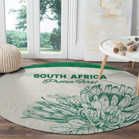 South Africa Cricket Round Carpet Protea Fire - Wonder Print Shop