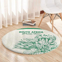 South Africa Cricket Round Carpet Protea Fire - Wonder Print Shop