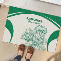 South Africa Cricket Rubber Doormat Protea Fire - Wonder Print Shop