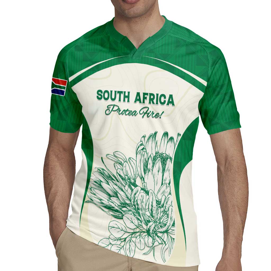 Custom South Africa Cricket Rugby Jersey Protea Fire - Wonder Print Shop