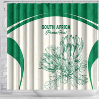 South Africa Cricket Shower Curtain Protea Fire - Wonder Print Shop