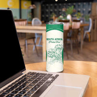 Custom South Africa Cricket Skinny Tumbler Protea Fire - Wonder Print Shop