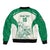 Custom South Africa Cricket Sleeve Zip Bomber Jacket Protea Fire - Wonder Print Shop