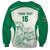 Custom South Africa Cricket Sweatshirt Protea Fire - Wonder Print Shop