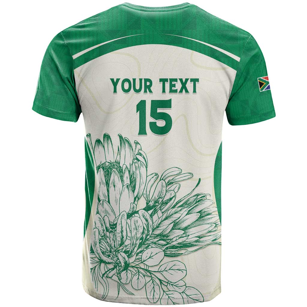 Custom South Africa Cricket T Shirt Protea Fire - Wonder Print Shop