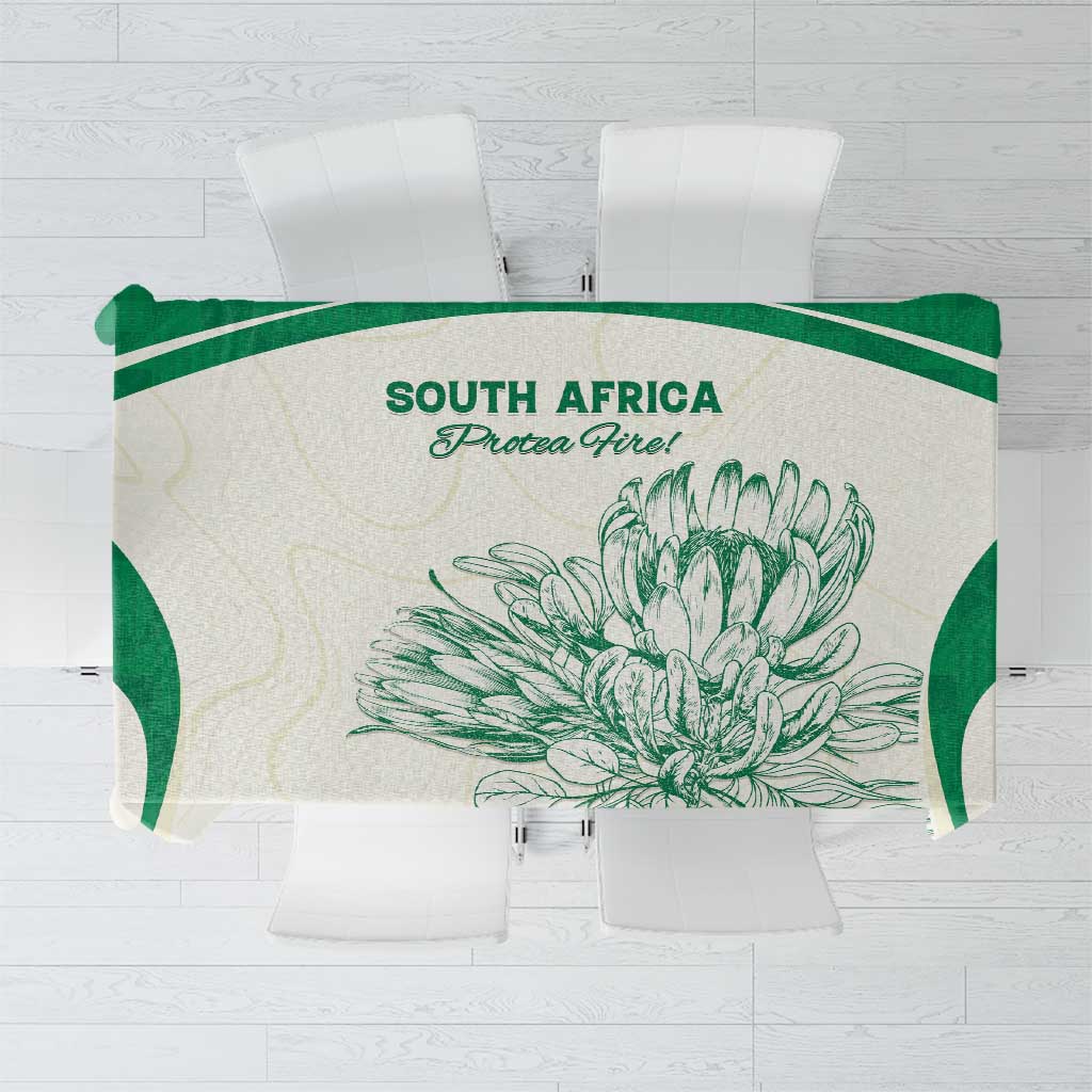South Africa Cricket Tablecloth Protea Fire - Wonder Print Shop