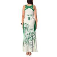 Custom South Africa Cricket Tank Maxi Dress Protea Fire - Wonder Print Shop