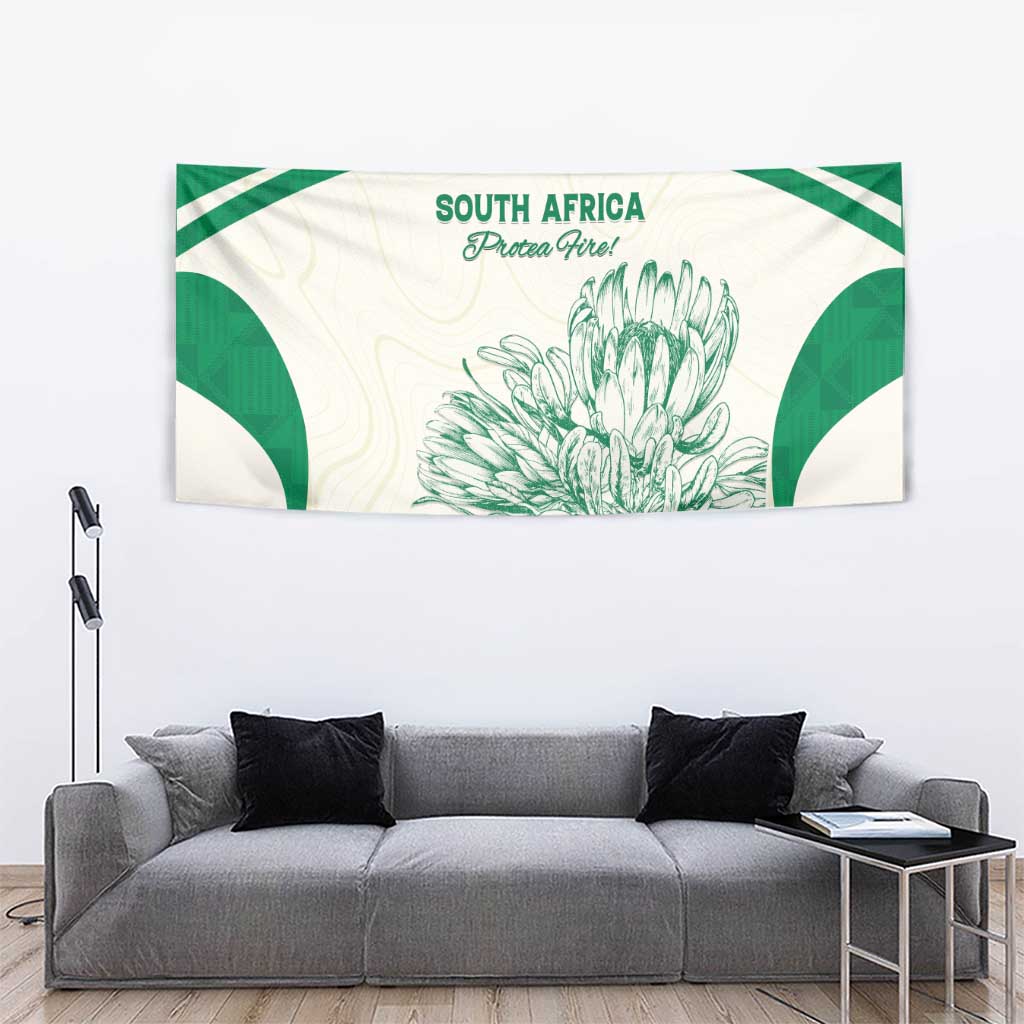 South Africa Cricket Tapestry Protea Fire - Wonder Print Shop