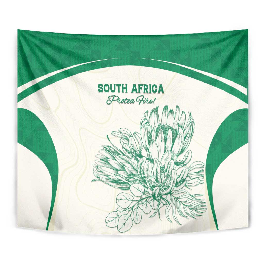South Africa Cricket Tapestry Protea Fire - Wonder Print Shop