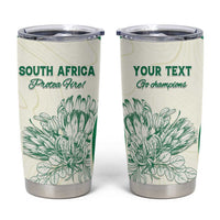 Custom South Africa Cricket Tumbler Cup Protea Fire - Wonder Print Shop
