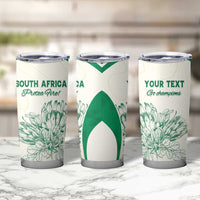 Custom South Africa Cricket Tumbler Cup Protea Fire - Wonder Print Shop
